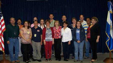 Susan and her class after leadership training in El Salvador.